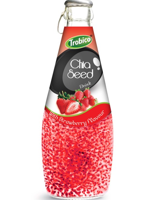 290ml chia seed drink with Strawberry Flavour